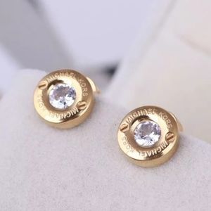 Michael Kors Jewelry - Michael Kors Gold Crystal Signature Stud Earrings Michael Kors Jewelry - Michael Kors Gold Crystal Signature Stud Earrings